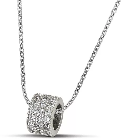 Γυναικείο Κολιέ Themelidis Jewels από Λευκόχρυσο 14Κ με Ζιργκόν