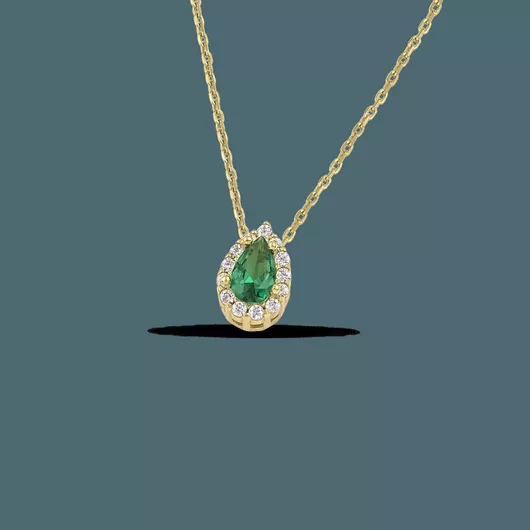 Γυναικείο Κολιέ Themelidis Jewels από Χρυσό 14Κ Ροζέτα με Ζιργκόν