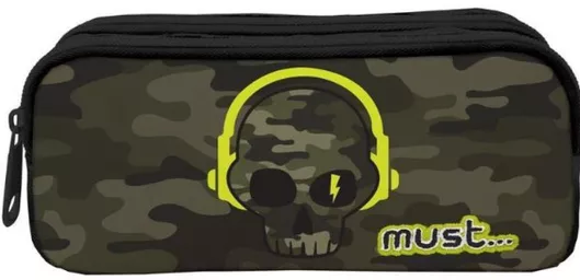 Κασετίνα Must Energ Skull 21x6x9cm Οβάλ 2 Φερμουάρ 585825 Πολύχρωμο