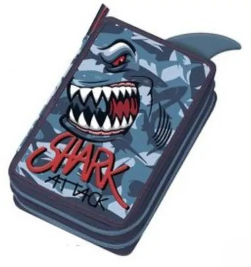 Κασετίνα Κασετίνα Graffiti Διπλή Γεμάτη Shark 241332 Πολύχρωμο