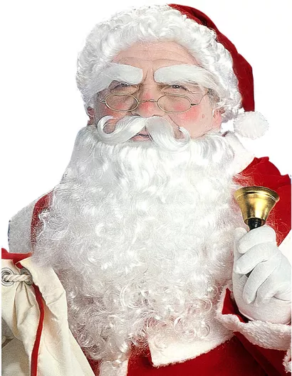 Περούκα Άγιου Βασίλη Widmann με Μούσια Λευκό