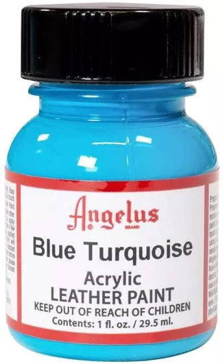 Υγρό Χρώμα Χειροτεχνίας Angelus Leather Paint για Δέρμα 29.5ml Blue Turquoise