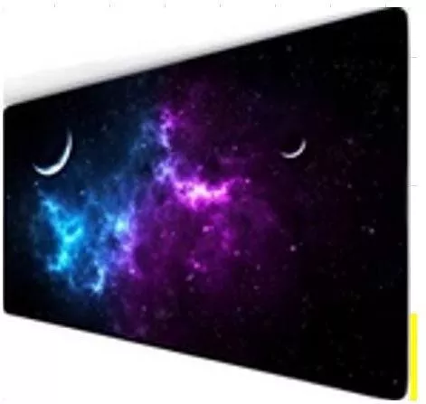 Mousepad XXL Αντιολισθητικό για το Πληκτρολόγιο & το Ποντίκι με Θέμα Σελήνη 90x40cm Μαύρο
