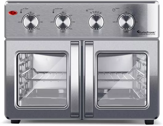 Turbotronic Ηλεκτρικό Φουρνάκι 32lt Χωρίς Εστίες με Αέρα Ασημί