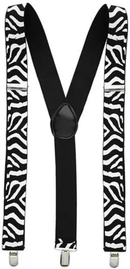 Αποκριάτικες Τιράντες Widmann Ζεβρέ Μαύρο