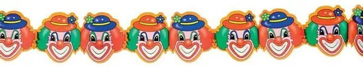 Αποκριάτικη Γιρλάντα Clown Republic 3m Πολύχρωμο