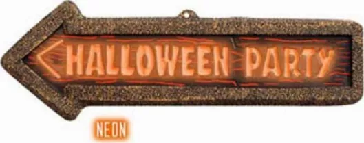 Αποκριάτικο Διακοσμητικό Widmann Halloween 3d Neon Party Sign Καφέ