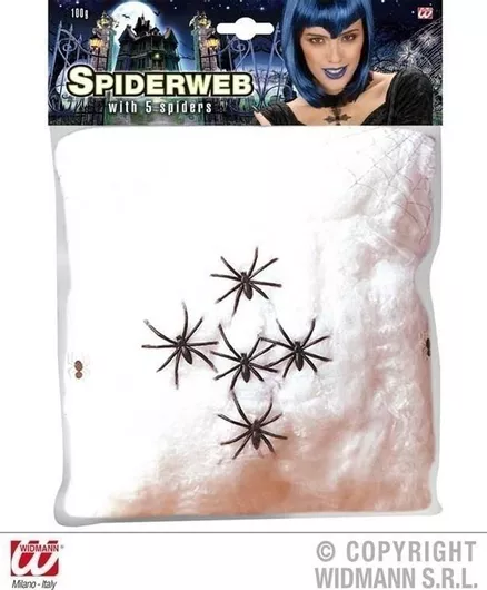 Αποκριάτικο Διακοσμητικό Widmann Halloween Ιστός Αράχνης Λευκό