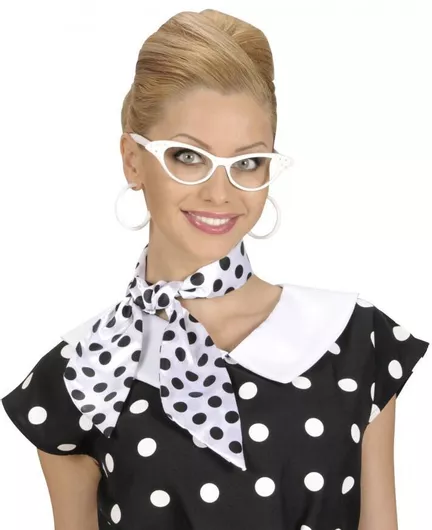 Αποκριάτικο Φουλάρι Widmann Πουά Λευκό