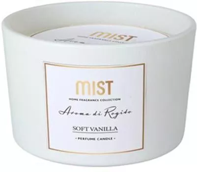 Αρωματικό Κερί Soft Vanilla σε Βάζο 11x8cm Λευκό