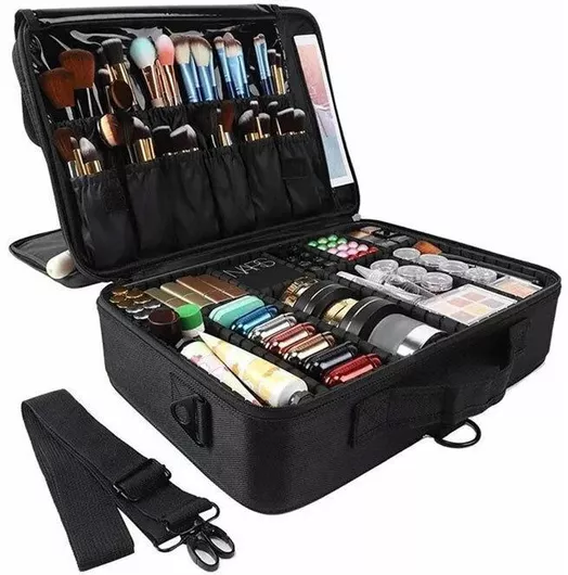 Βαλιτσάκι Αισθητικής Μεταλλικό 29x40x13cm Μαύρο