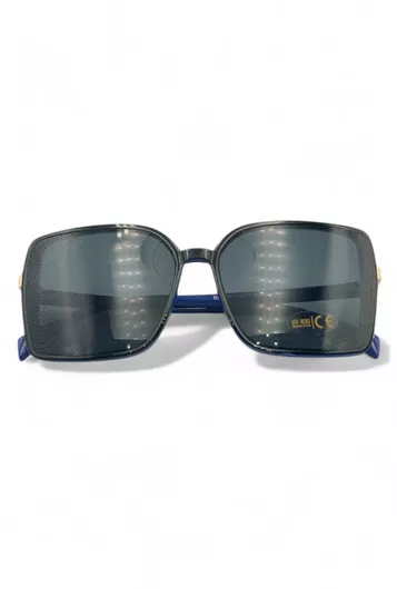 Γυναικεία Γυαλιά Ηλίου Τετράγωνα με Κοκκάλινο Σκελετό Μπλε / Μαύρο