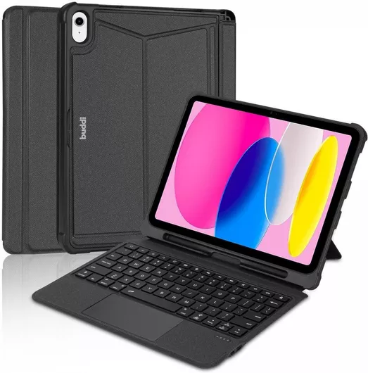 Θήκη Tablet Buddi Thorn Book Cover για Apple iPad 10th Gen 2022 10.9" Σιλικόνη με Πληκτρολόγιο Μαύρο