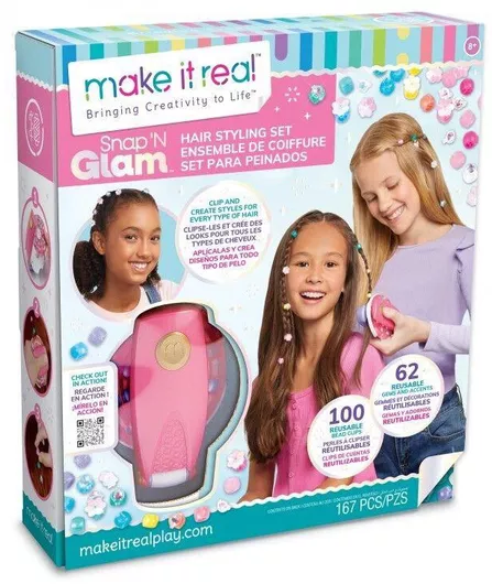 Παιχνίδι Κομμωτικής Make It Real Snap ‘N Glam Σετ για 8+ Ετών