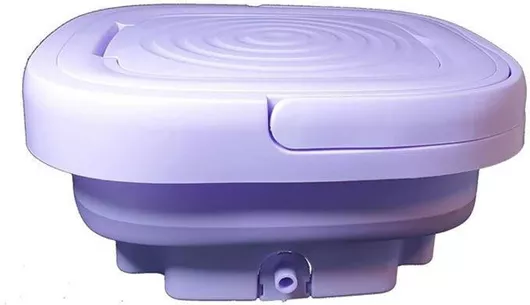 Πλαστικό Μίνι Πλυντήριο Ρούχων Xωρητικότητας 6lt Ισχύ 10w 26x26x27cm Μοβ