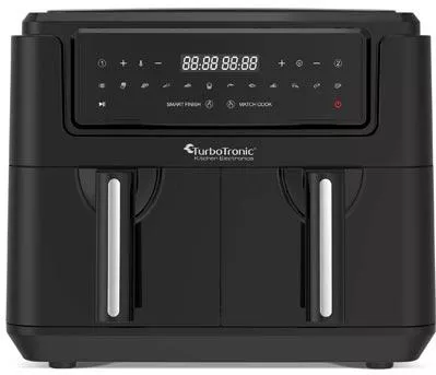 Φριτέζα Αέρος Turbotronic AT-TT-AF11 Air Fryer με Διπλό Αποσπώμενο Κάδο 7.6lt Μαύρο