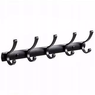 Κρεμάστρα Τοίχου Μεταλλική 5 Θέσεων 45x11x2cm Μαύρο