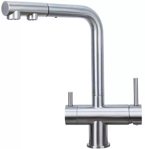 Μπαταρία Κουζίνας Primato FlexFlow Τρίοδη με Εύκαμπτο Σωλήνα 33cm Ασημί