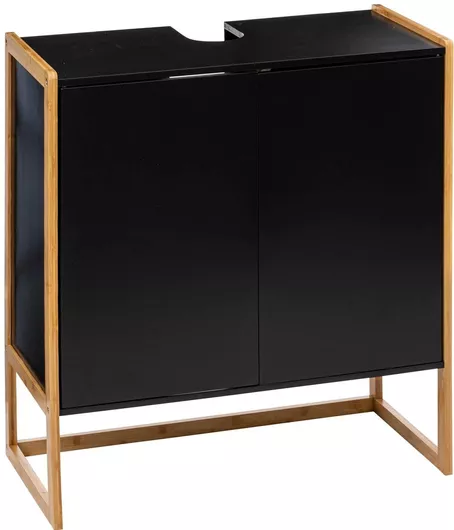 Ντουλάπι Μπάνιου Δαπέδου 174889B MDF 70x33x80cm Ματ Μαύρο