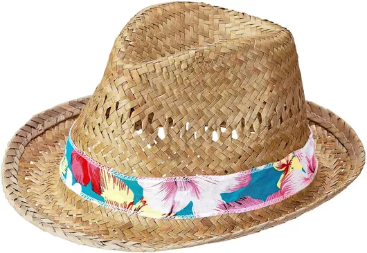 Αποκριάτικο Καπέλο Widmann Fedora Beach Boy Ψάθινο Καφέ