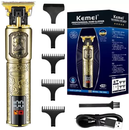 Κουρευτική Μηχανή Kemei KM-2095 Επαναφορτιζόμενη Χρυσό