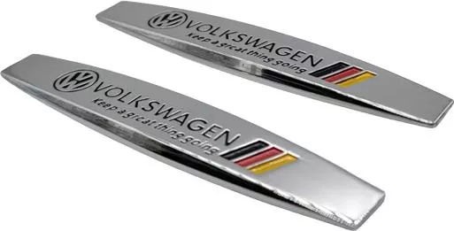 Αυτοκόλλητα Μεταλλικά Volkswagen Σετ 2τμχ