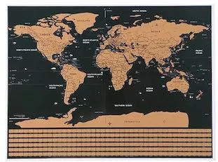 Παγκόσμιος Χάρτης Ξυστό με Σημαίες & Αξεσουάρ Scratch Map World 82x59cm