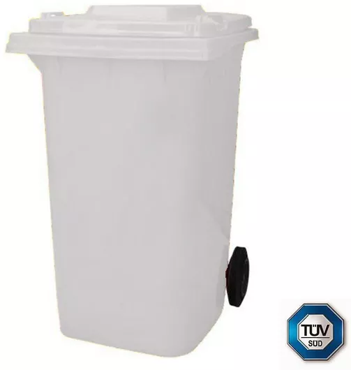 Κάδος Απορριμμάτων ICS Spa Πλαστικός Τροχήλατος 80lt Λευκός