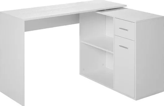 Γραφείο Γωνιακό Πολυμορφικό Λευκό 173x39.8x74cm