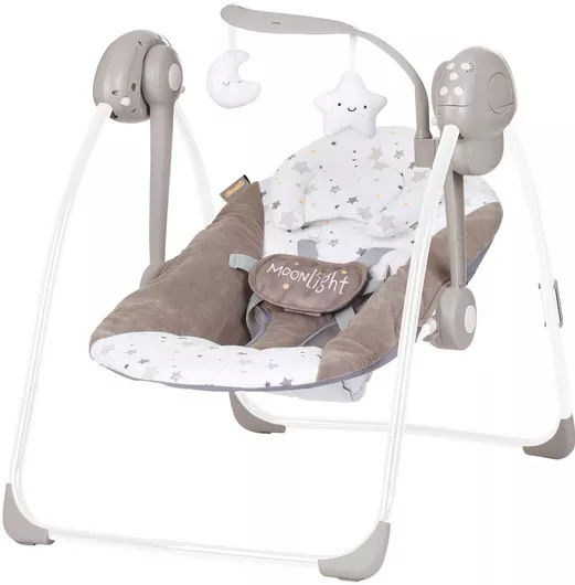 Relax Μωρού Chipolino Ηλεκτρικό Κούνια Moonlight Macadamia με Μουσική 2 σε 1 για Παιδί έως 9kg