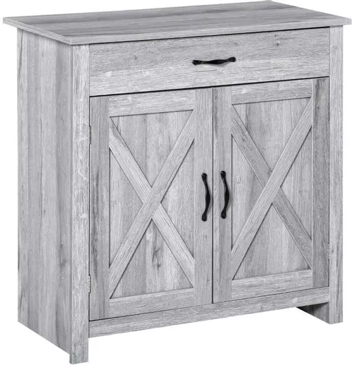 Ντουλάπι Μπάνιου HomCom 80x39.7x80cm Γκρι