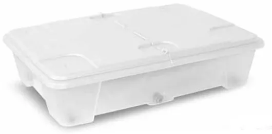 ArtPlast Πλαστικό Κουτί Αποθήκευσης με Ρόδες και Καπάκι Διάφανο 79.5x59x20cm