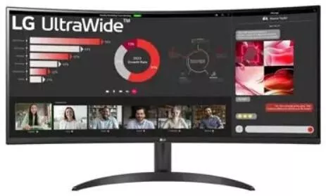 LG 34WR50QK-B Ultrawide VA HDR Curved Monitor 34" QHD 3440x1440 με Χρόνο Απόκρισης 5ms GTG