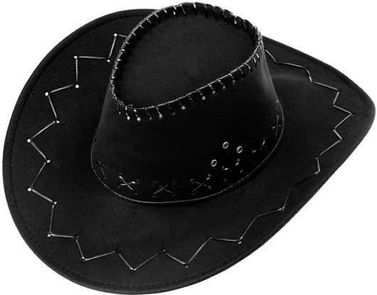 Αποκριάτικο Καπέλο Widmann Cowboy Σουεντ Μαύρο