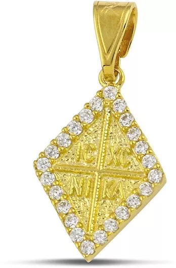 Γυναικείο Charm CT5103.036 Κωνσταντινάτο από Χρυσό 14Κ με Ζιργκόν