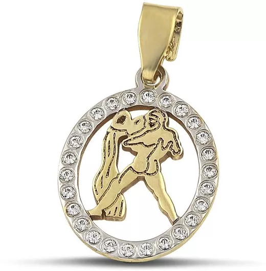 Γυναικείο Charm ZC0702.044 Μενταγιόν από Χρυσό 9Κ με Ζιργκόν
