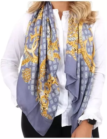 Γυναικείο Φουλάρι Guess Kefiah 130x130cm Μοβ