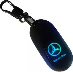 Μπρελόκ Αναπτήρας με USB Επαναφορτιζόμενος & Φωτιζόμενο Λογότυπο Mercedes Benz
