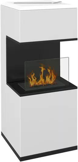 Τζάκι Βιοαιθανόλης Homcom Επιδαπέδιο Εσωτερικού Χώρου 38x38x100cm Λευκό