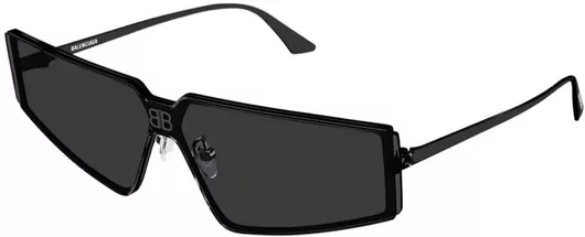 Γυαλί Ηλίου Balenciaga Κανονικός Φακός Ανδρικά με Μαύρο Μεταλλικό Σκελετό & Μαύρο Φακό BB0192S-001