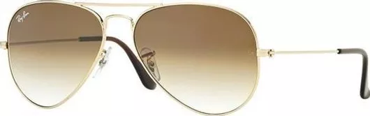 Γυαλί Ηλίου Ray Ban Aviator με Χρυσό Μεταλλικό Σκελετό & Καφέ Ντεγκραντέ Καθρέφτη Φακό RB3025 001/51