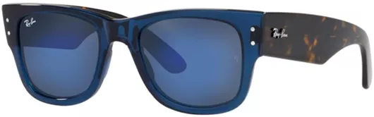 Γυαλί Ηλίου Ray Ban Mega Wayfarer με Μπλε Ταρταρούγα Κοκκάλινο Σκελετό & Μπλε Φακό RB0840S 6638O4