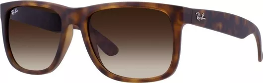 Γυαλί Ηλίου Ray Ban Justin με Καφέ Ταρταρούγα Κοκκάλινο Σκελετό & Καφέ Ντεγκραντέ Καθρέφτη Φακό RB4165 710/13