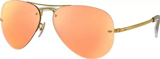 Γυαλί Ηλίου Ray Ban με Χρυσό Μεταλλικό Σκελετό & Πορτοκαλί Καθρέφτη Φακό RB3449 001/2Y