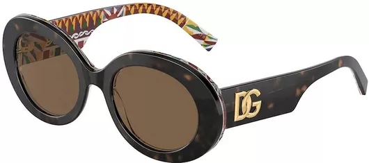 Γυαλί Ηλίου Dolce & Gabbana με Καφέ Ταρταρούγα Κοκκάλινο Σκελετό & Καφέ Φακό DG4448 321773