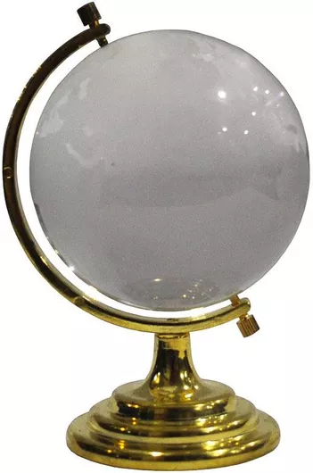 Υδρόγειος μπρούτζινο-κρυστάλλινο χρυσό-διάφανο 9x7.5x12.5εκ Sinialo 5901401