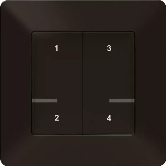 Διακόπτης Τοίχου Legrand Valena Life With Netatmo Εξωτερικός Wi-Fi Εντολών με Πλαίσιο & Τέσσερα Πλήκτρα 4 Σεναρίων Μαύρος