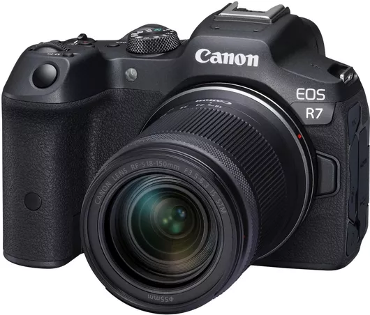 Mirrorless Φωτογραφική Μηχανή Canon EOS R7 Crop Frame Kit EF-M 18-150mm F3.5-6.3 IS STM + EF-EOS R Adapter Black
