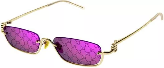 Γυαλί Ηλίου Gucci με Χρυσό Μεταλλικό Σκελετό & Ροζ Φακό GG1278S 005