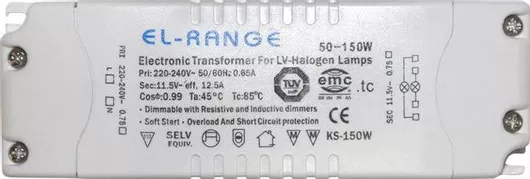 Μετασχηματιστής Adeleq 3-5121502 Ηλεκτρονικός Ντιμαριζόμμενος 50-150W 230/12VAC Φωτιστικών Στοιχείων λευκό